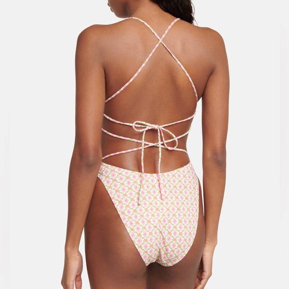 NWT Tory Burch Floral Print One Piece Swimsuit Size S - Picture 4 of 4